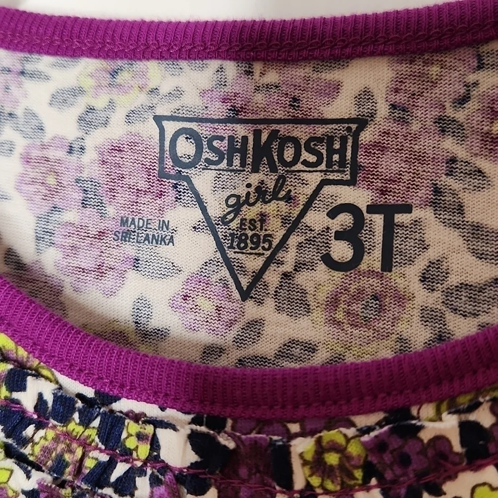 Oshkosh B Gosh Purple Floral Top Size 3T NWT